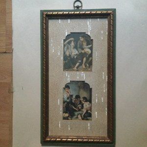 vintage Sungott art studio hand colored print enrich by skilled artist as is